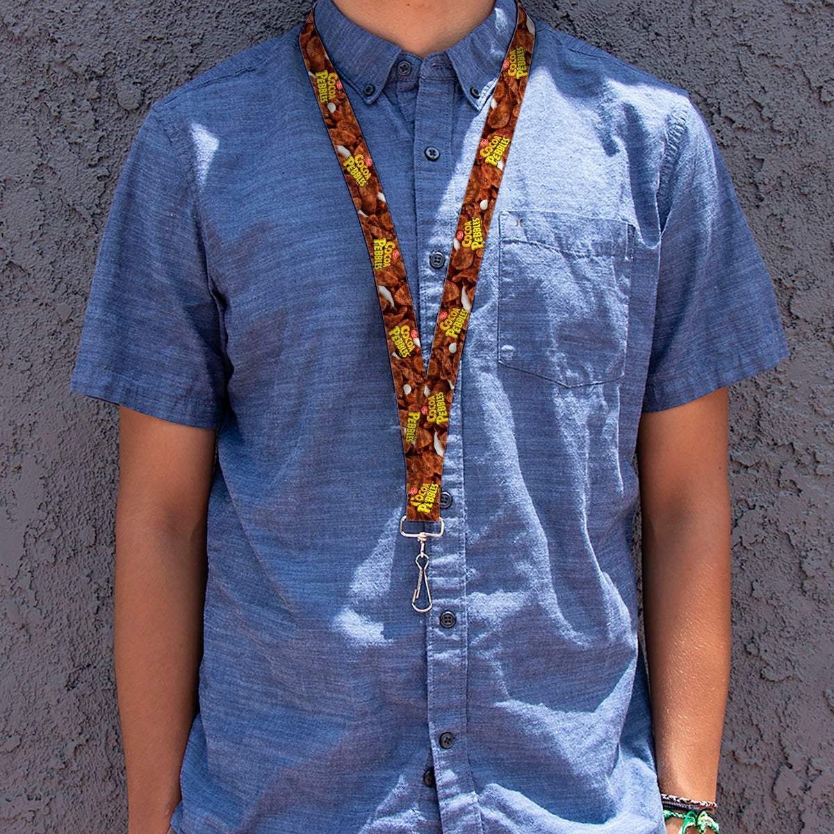 Lanyard - 1.0" - POST COCOA PEBBLES Logo and Vivid Cereal Browns Lanyards The Flintstones