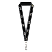 Lanyard - 1.0" - SUPER BEE Logo Stripes Black Gray Lanyards Dodge