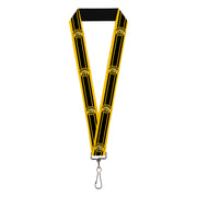 Lanyard - 1.0" - SUPER BEE Logo Stripes Yellow Black White Lanyards Dodge