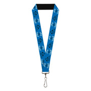 Lanyard - 1.0" - This is Fine Japanese Question Hound Flame Blue/Black/White Lanyards This is Fine