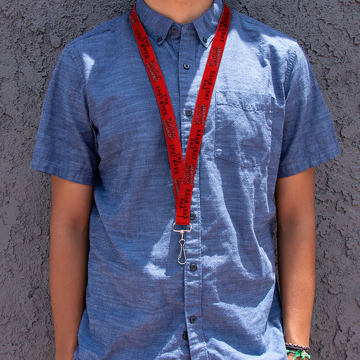 Lanyard - 1.0" - THE LOST BOYS VAMPIRES EVERYWHERE Title Logo Reds/Black Lanyards The Lost Boys