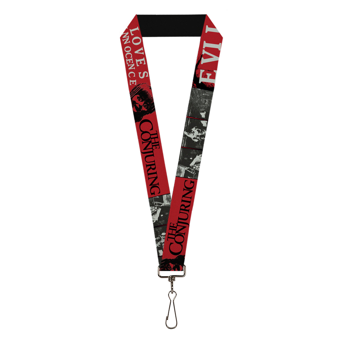 Lanyard - 1.0" - THE CONJURING EVIL LOVES INNOCENCE Annabelle Red/Black/White Lanyards The Conjuring