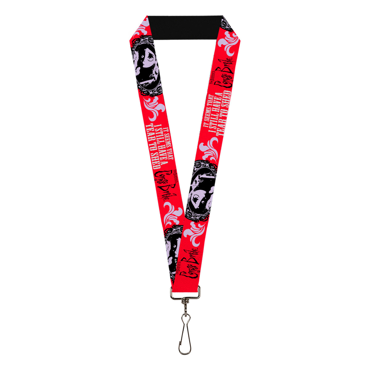 Lanyard - 1.0" - CORPSE BRIDE Emily TEAR TO SHED Pose Red/White/Black Lanyards Corpse Bride