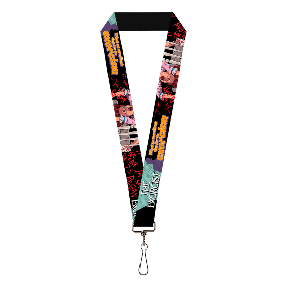 Lanyard - 1.0" - THE EXORCIST Regan Pop Art EXCELLENT DAY FOR AN EXORCISM Pose Lanyards The Exorcist