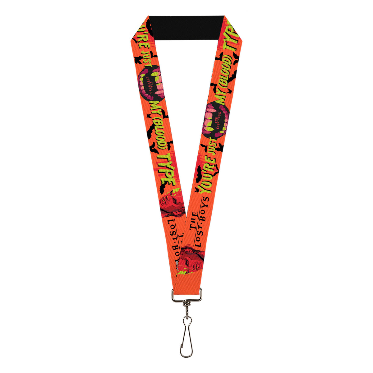 Lanyard - 1.0" - The Lost Boys YOU'RE JUST MY BLOOD TYPE David Pose Orange/Black Lanyards The Lost Boys