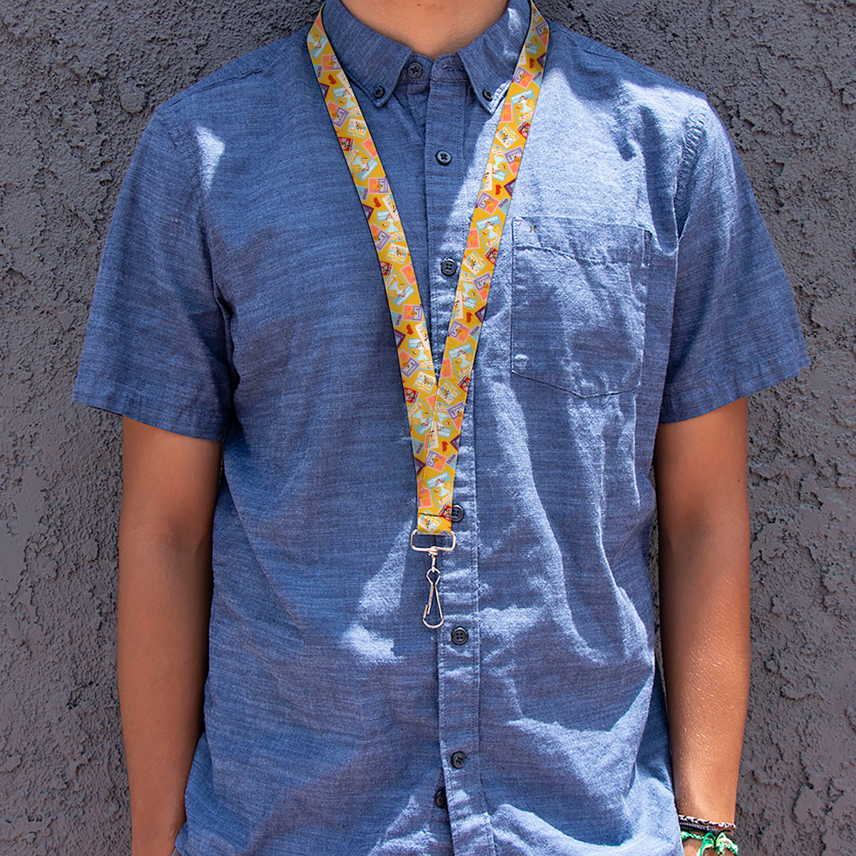Lanyard - 1.0" - The Wizard of Oz Characters Scenes and Icons Collage Yellow Lanyards The Wizard of Oz