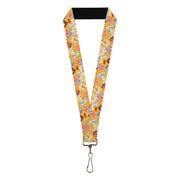 Lanyard - 1.0" - The Wizard of Oz Characters Scenes and Icons Collage Yellow Lanyards The Wizard of Oz