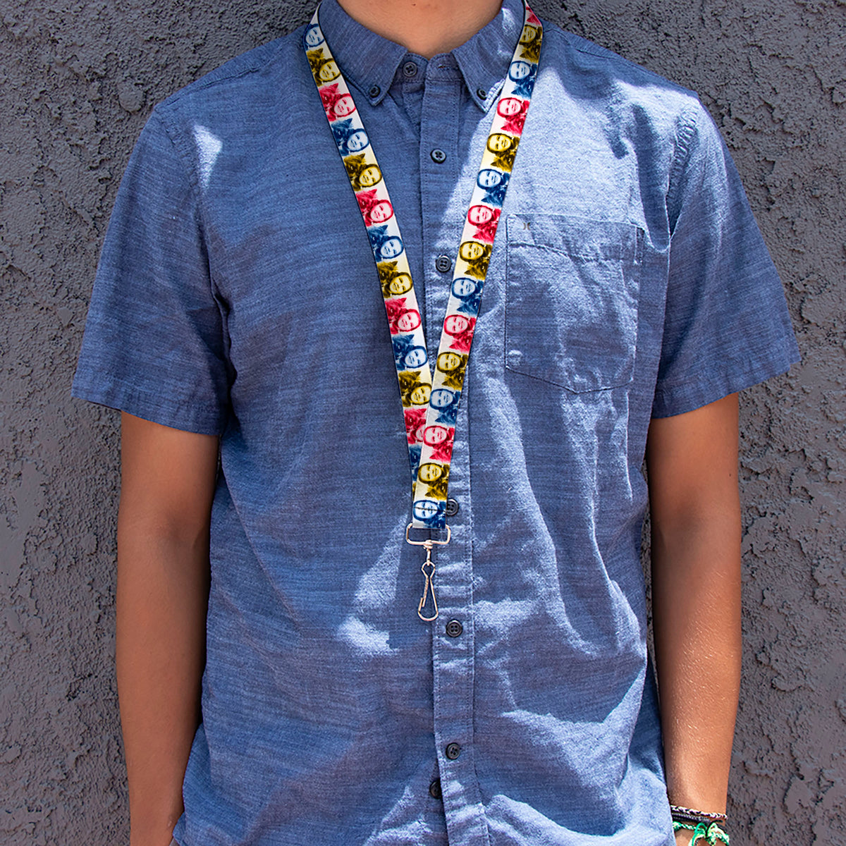 Lanyard - 1.0" - The Wizard of Oz Dorothy and Toto Pose Blocks Blues/Yellows/Reds Lanyards The Wizard of Oz