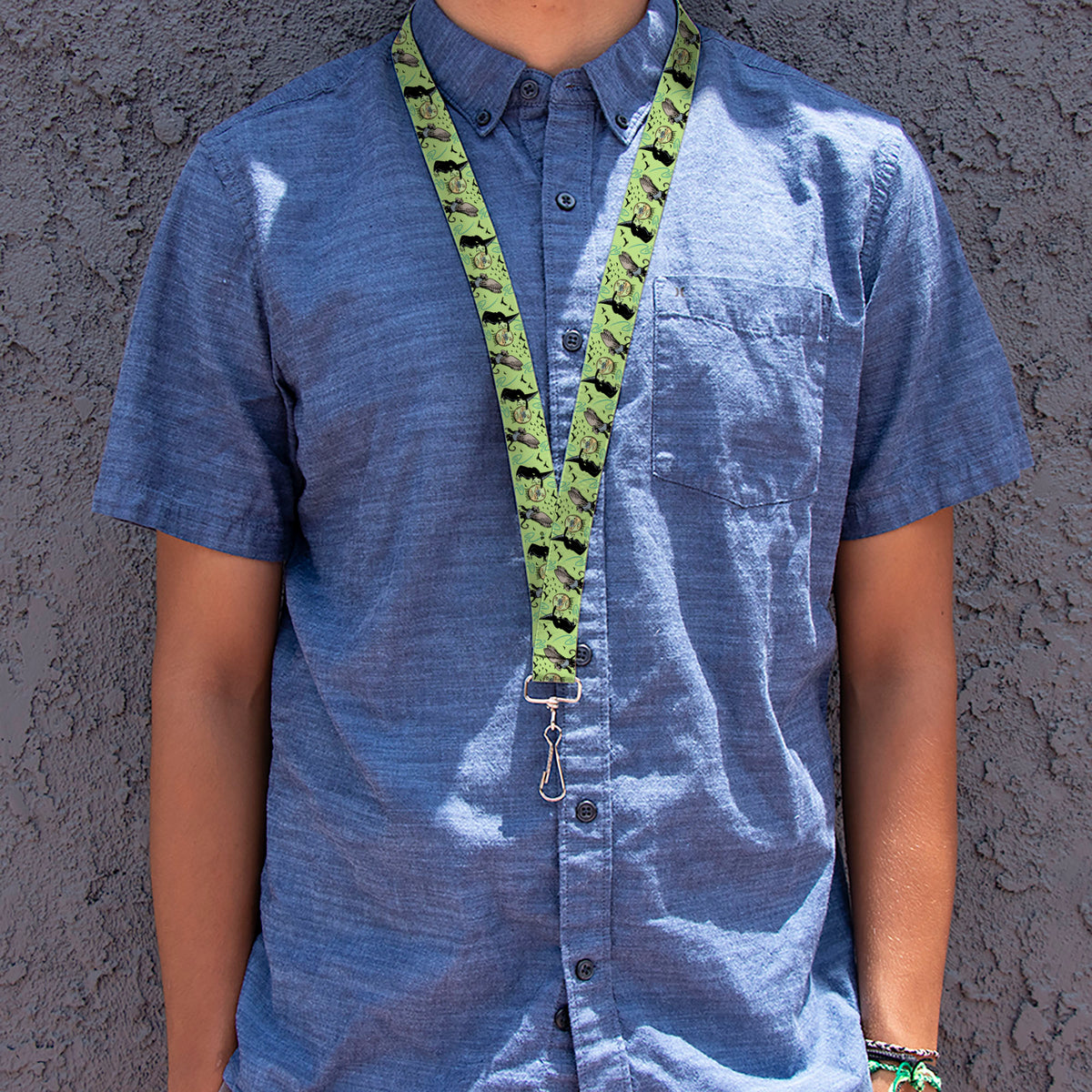 Lanyard - 1.0" - The Wizard of Oz Wicked Witch of the West and Flying Monkeys Greens Lanyards The Wizard of Oz