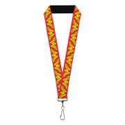 Lanyard - 1.0" - Wonder Woman New Icon Flip Red/Black/Yellow Lanyards DC Comics