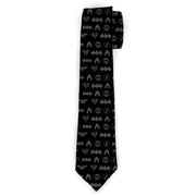 Necktie Standard - Justice League 8-Superhero Icons Black Gray Neckties DC Comics