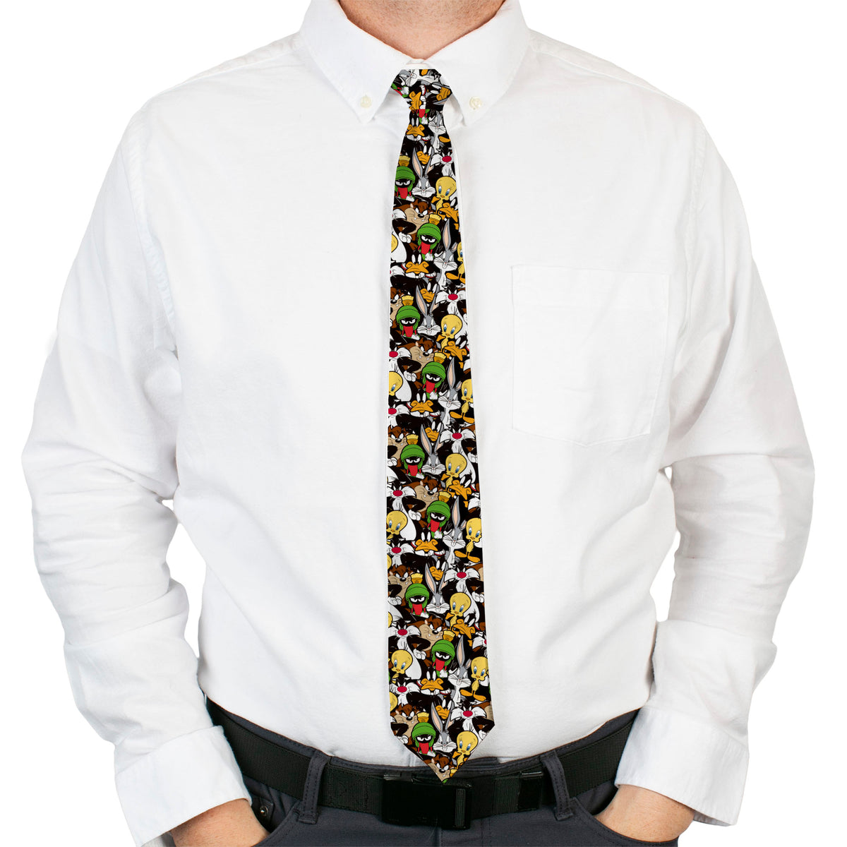 Necktie Standard - Looney Tunes 6-Character Stacked Collage Neckties Looney Tunes