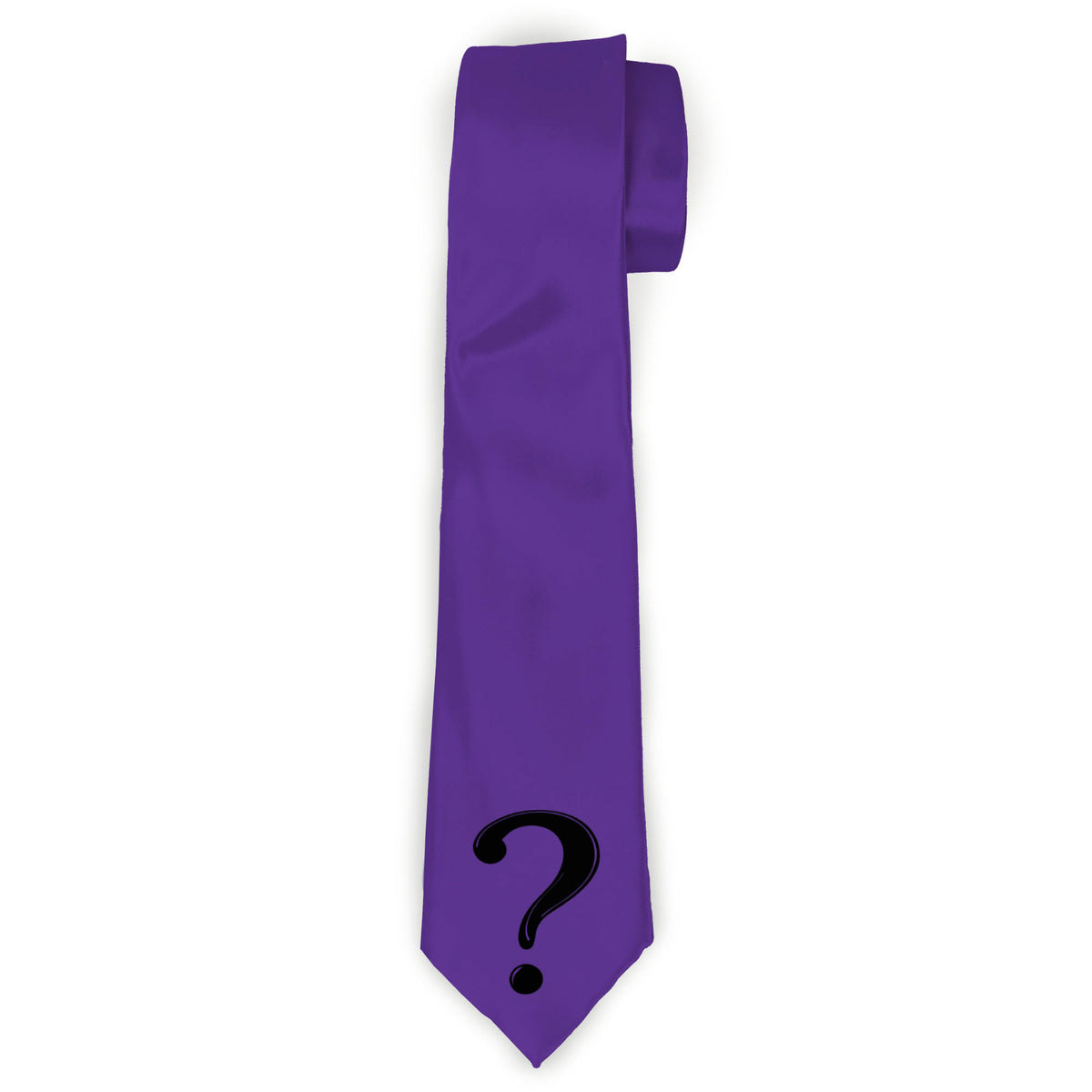 Necktie Standard - The Riddler Question Mark Purple Black Neckties DC Comics
