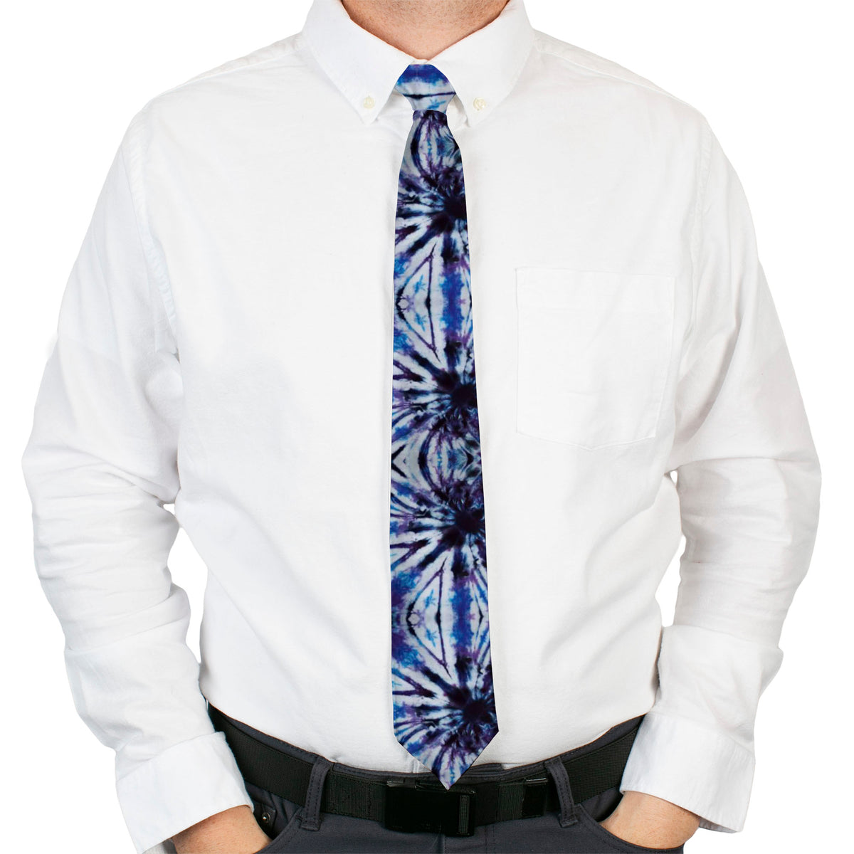 Buckle-Down Necktie - Tie Dye Purple/Blue Neckties Buckle-Down