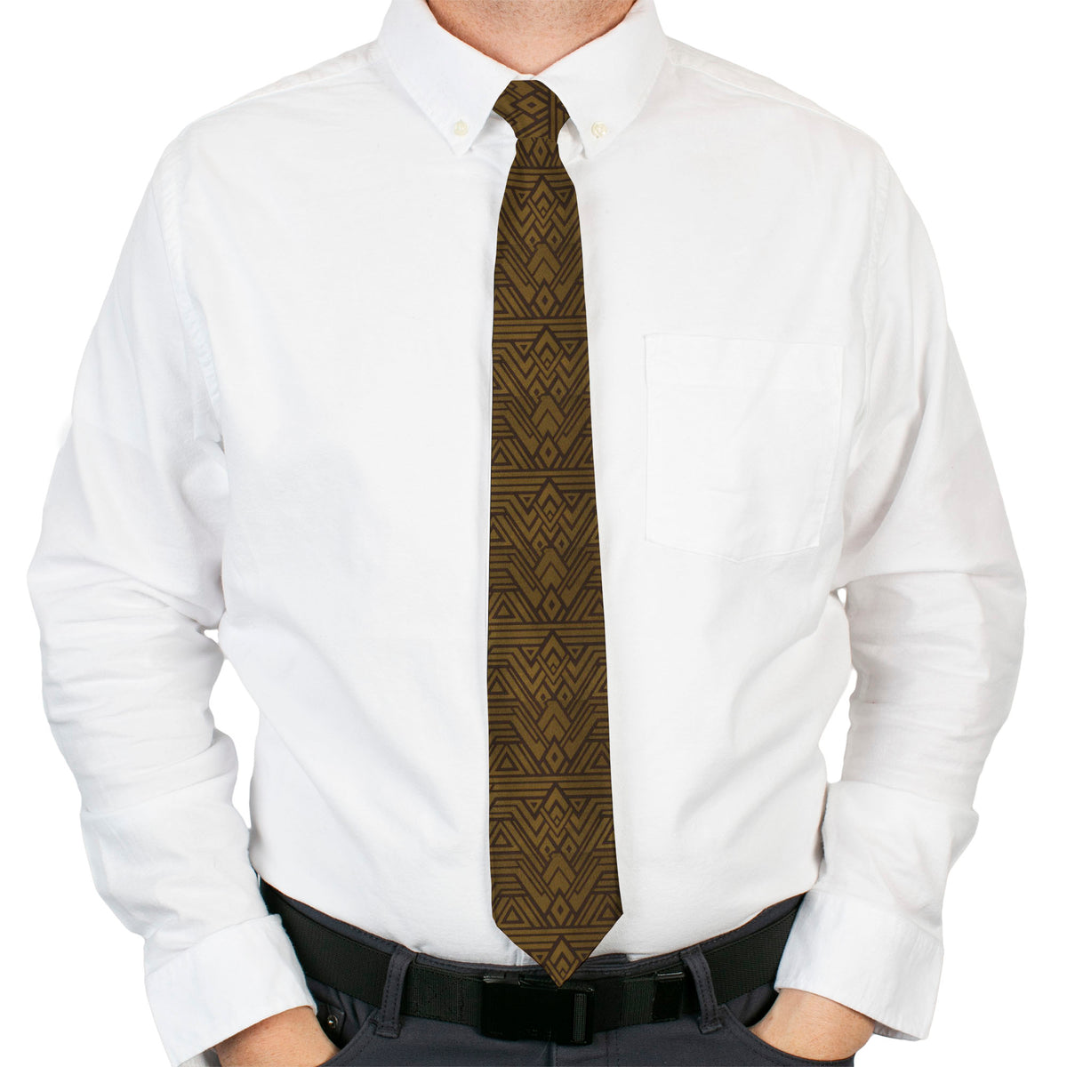 Necktie Standard - Wonder Woman 2017 Icon Repeat Brown/Gold Neckties DC Comics