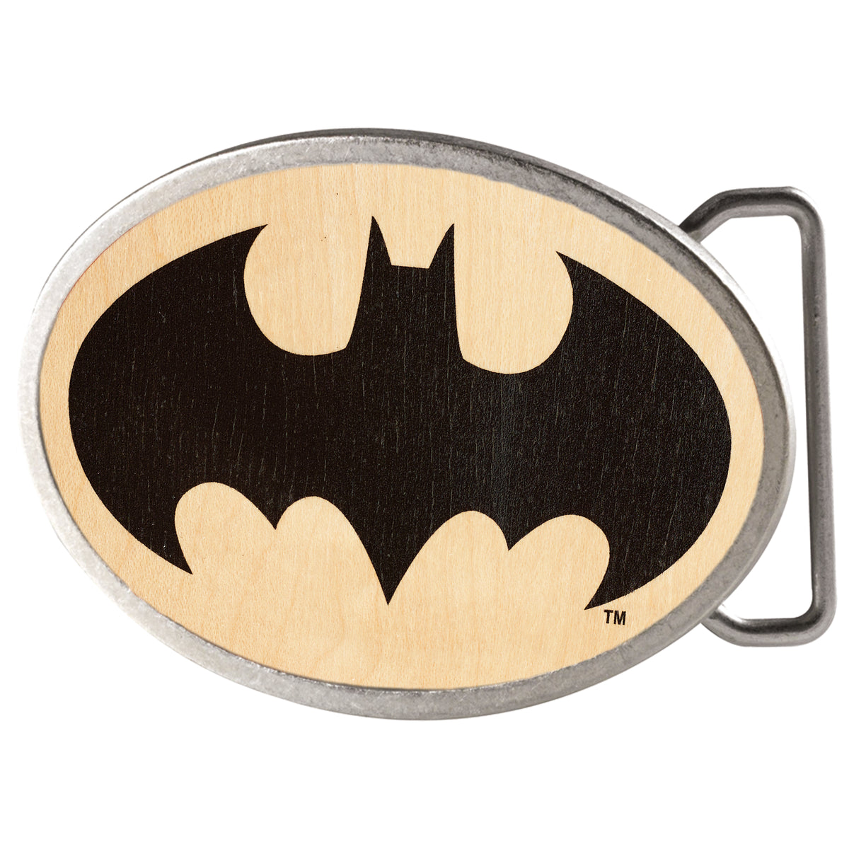 Batman Framed Reverse GW Black - Matte Oval Rock Star Buckle Belt Buckles DC Comics