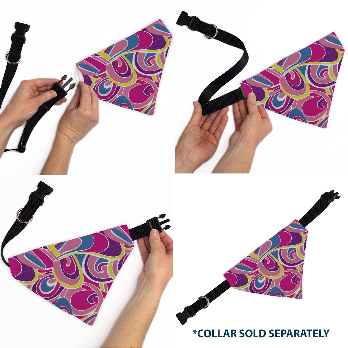 Pet Bandana - Barbie Swirl Pinks/Multi Color Pet Bandanas Barbie