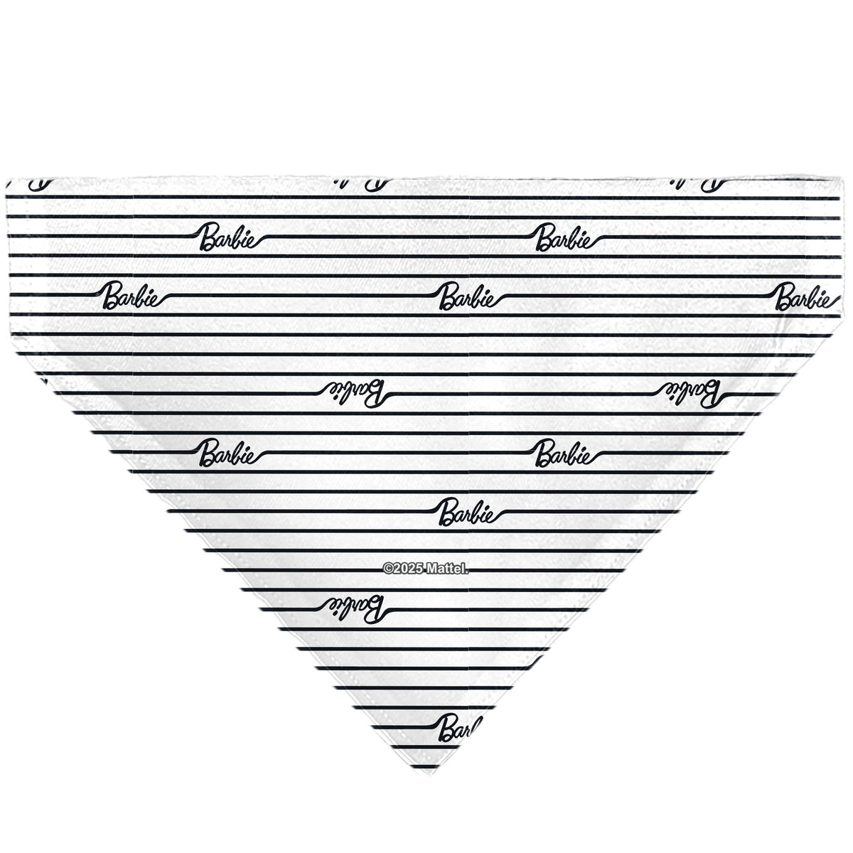 Pet Bandana - BARBIE Script Stripe White/Black Pet Bandanas Barbie