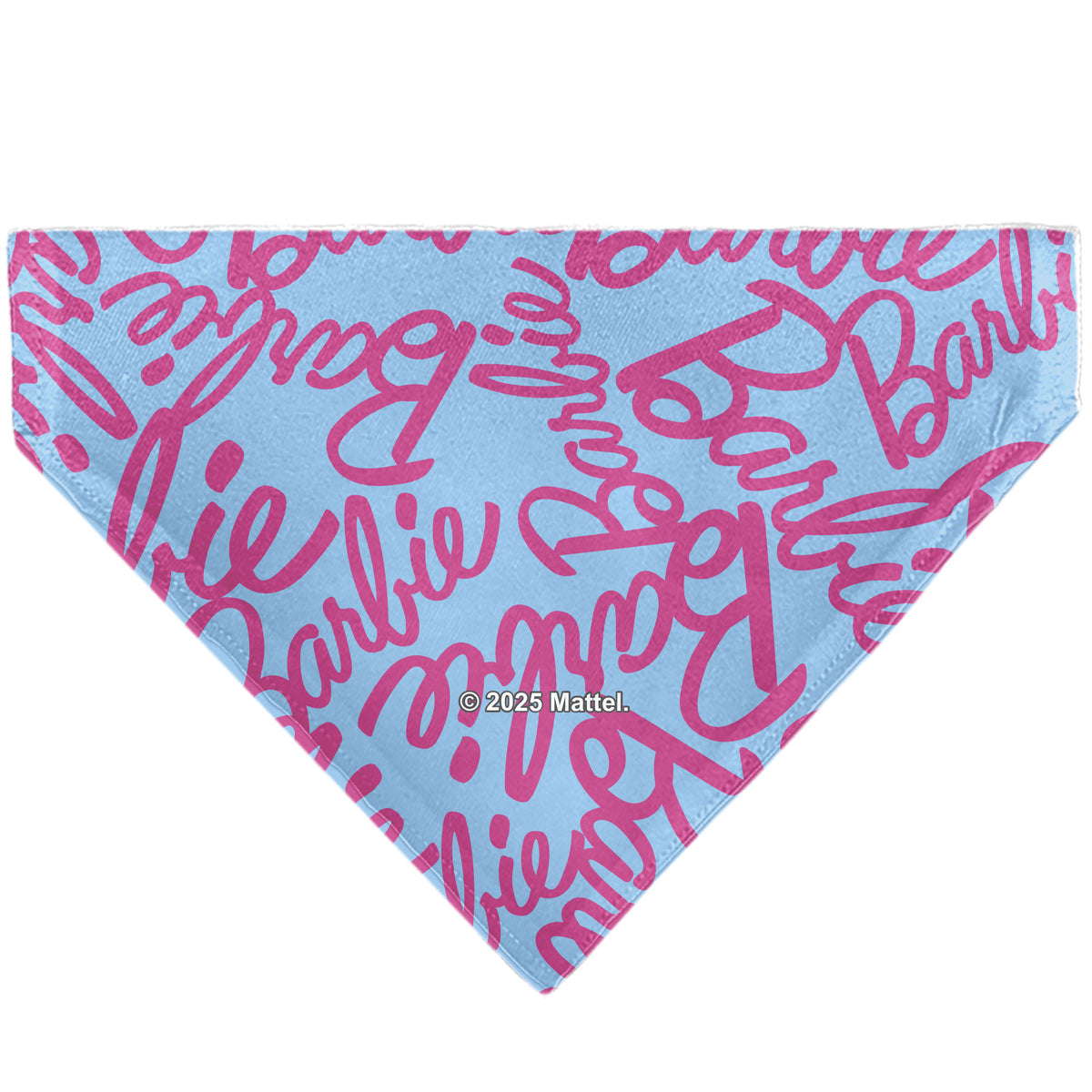 Pet Bandana - BARBIE Autograph Script Scattered Blue/Pink Pet Bandanas Barbie