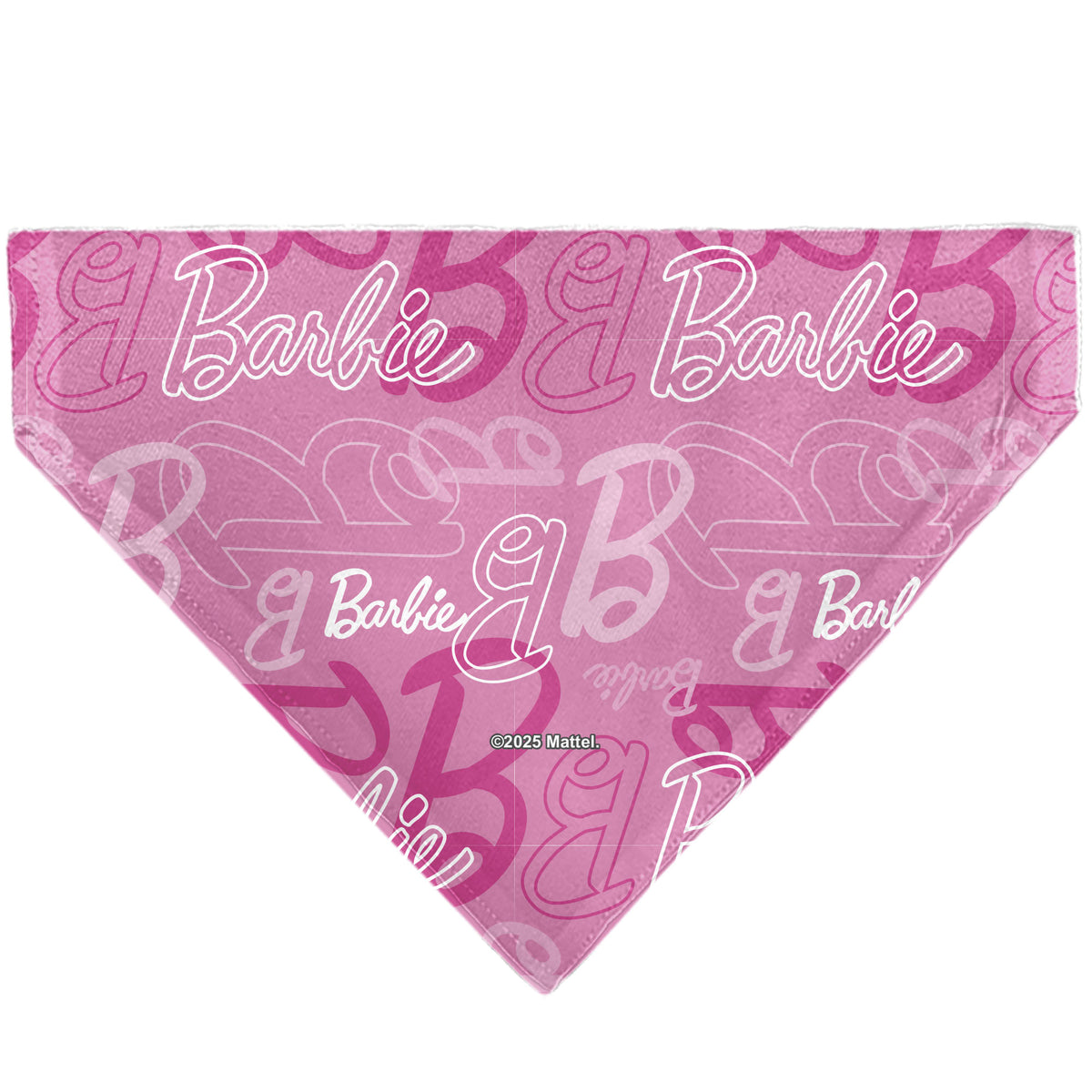 Pet Bandana - BARBIE Script and B Icon Collage Pinks/White Pet Bandanas Barbie