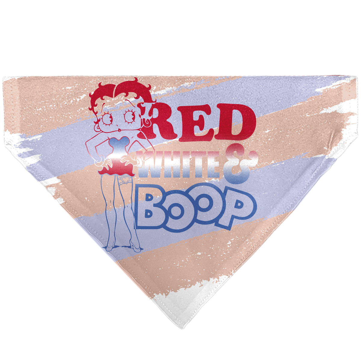 Pet Bandana - Betty Boop RED WHITE & BOOP Stripes Pose White/Red/Blue Pet Bandanas Betty Boop
