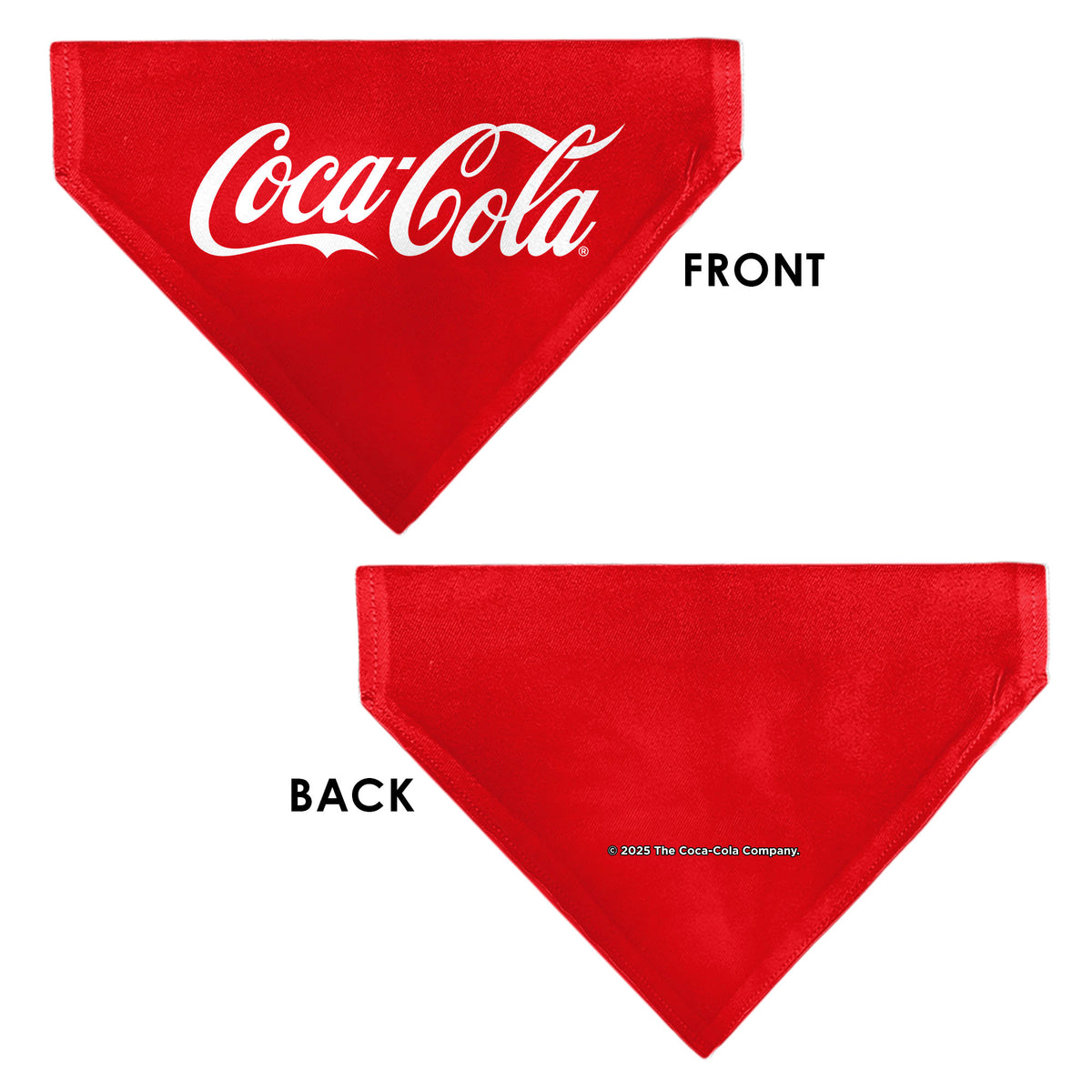 Pet Bandana - COCA-COLA Script Logo Centered Red/White Pet Bandanas Coca-Cola