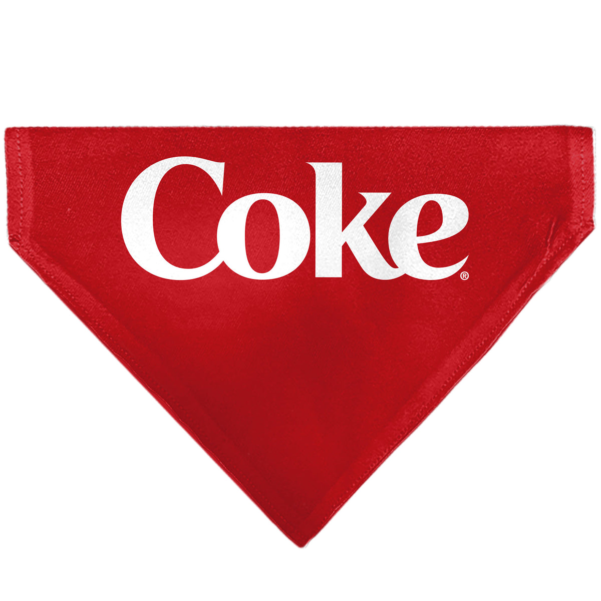 Pet Bandana - Coca-Cola COKE Logo Centered Red/White Pet Bandanas Coca-Cola