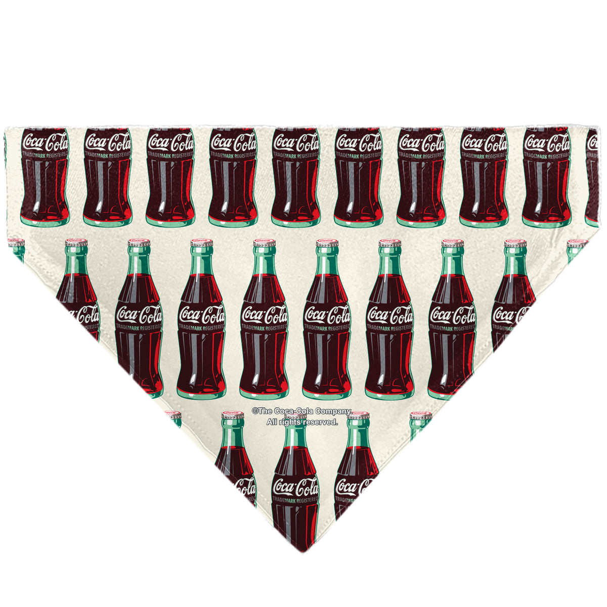 Pet Bandana - Coca-Cola Glass Bottles Collage White Pet Bandanas Coca-Cola