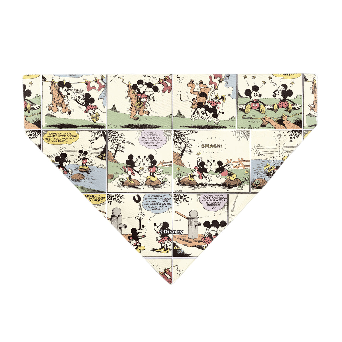 Pet Bandana - Mickey and Minnie Mouse Vintage Comic Strip Scenes Pet Bandanas Disney