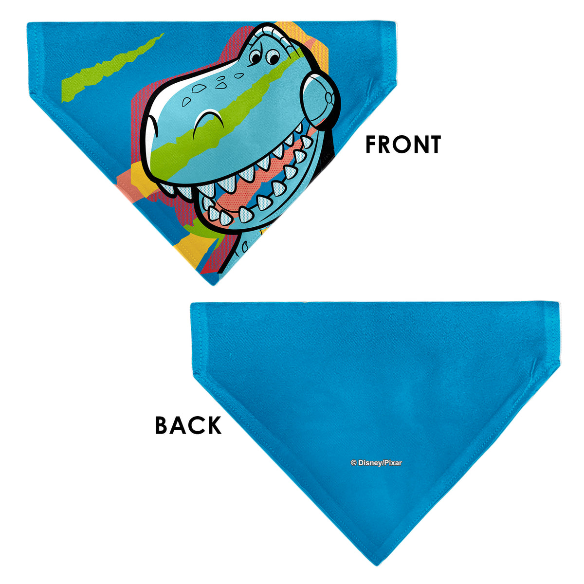 Pet Bandana - Toy Story Rex Pop Art Pose Blue/Multi Color Pet Bandanas Disney
