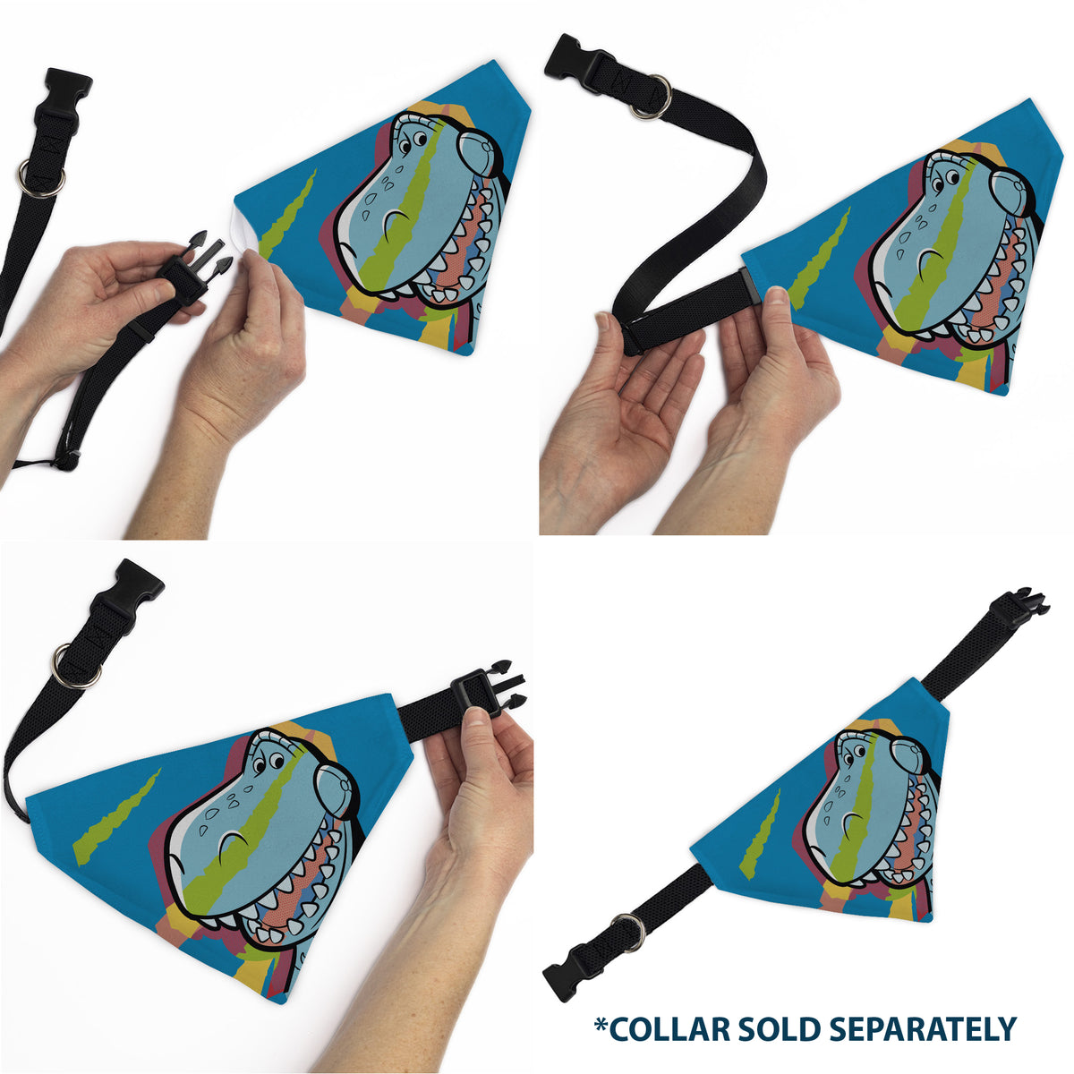 Pet Bandana - Toy Story Rex Pop Art Pose Blue/Multi Color Pet Bandanas Disney