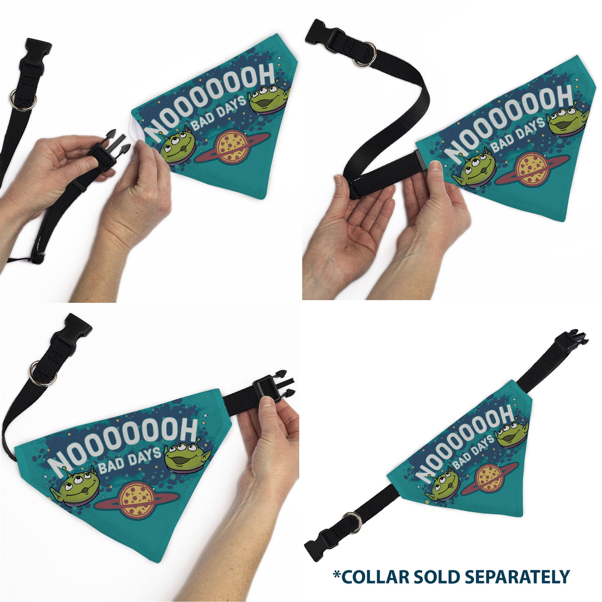 Pet Bandana - Toy Story Aliens NOH BAD DAYS Pizza Planet Pose Blues Pet Bandanas Disney