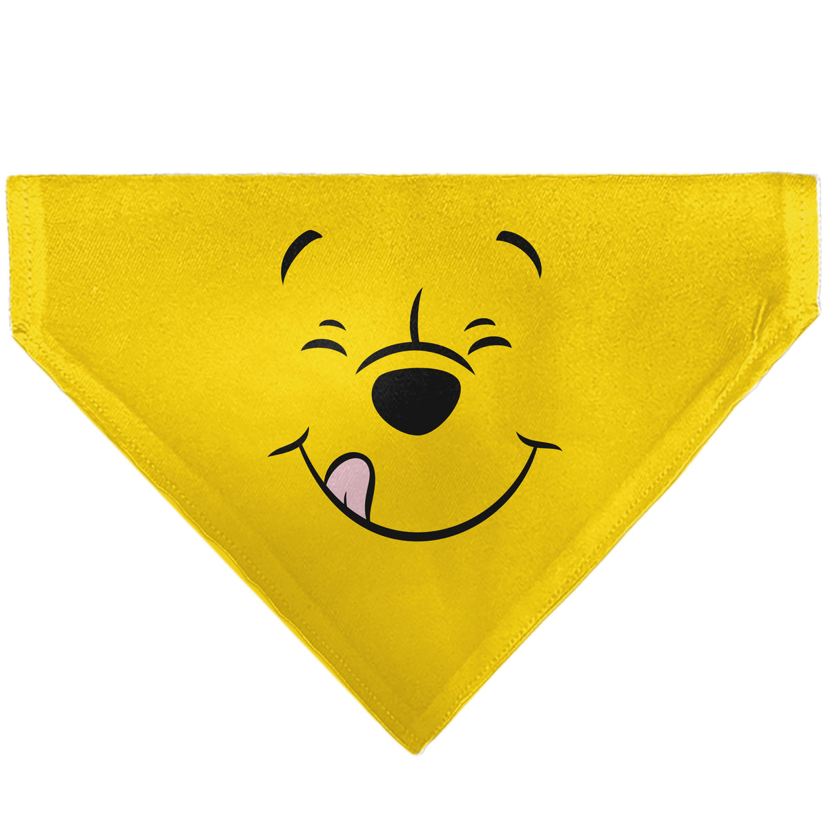 Pet Bandana - Winnie the Pooh Winking Smiling Face Golden Yellow Pet Bandanas Disney