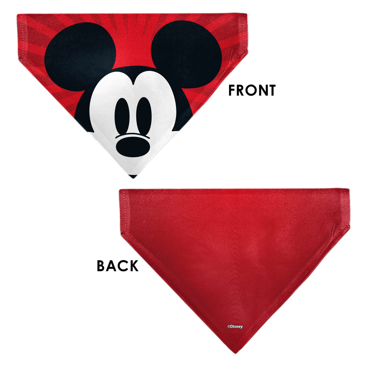 Pet Bandana - Mickey Mouse Eyes Sunburst Reds Pet Bandanas Disney