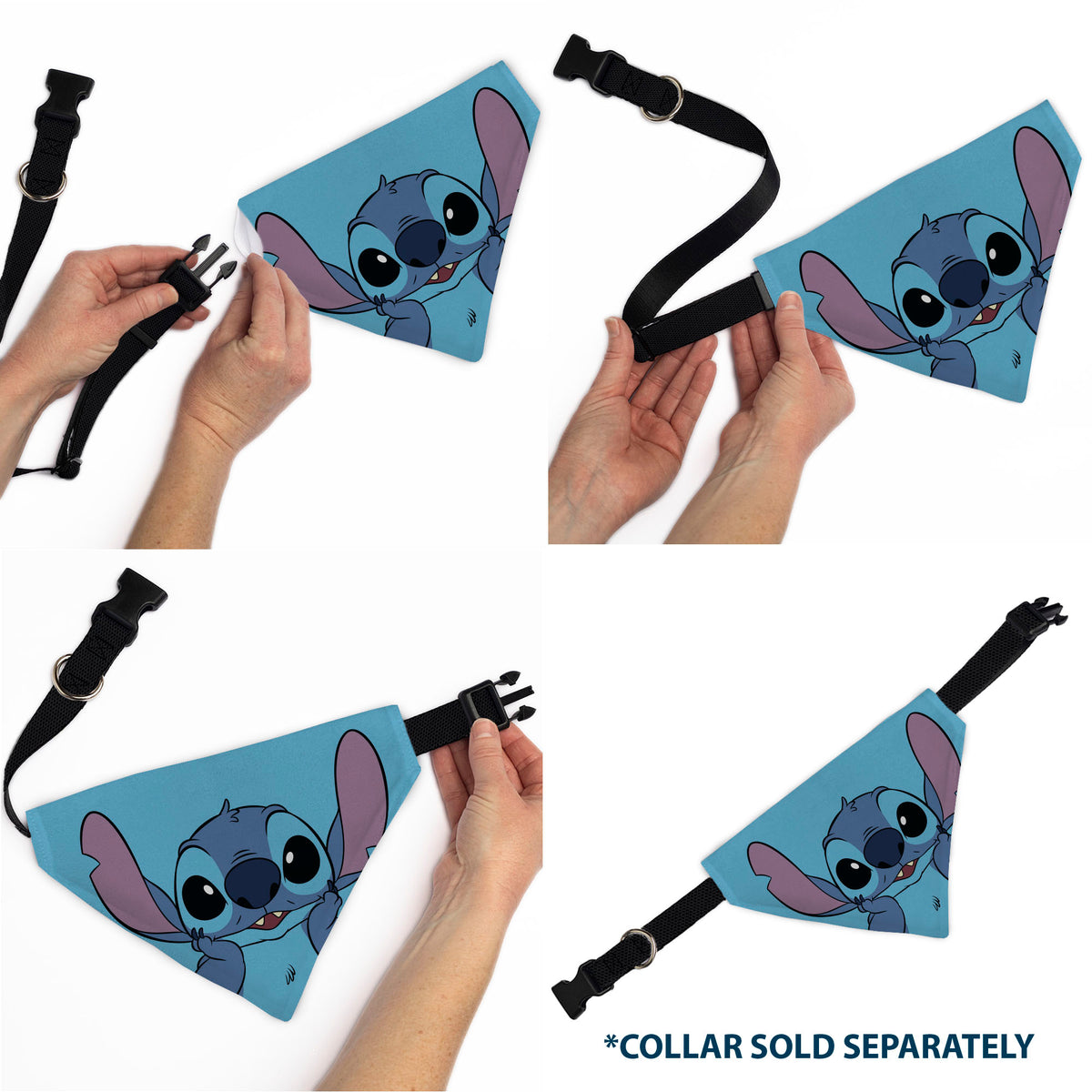 Pet Bandana - Stitch Grinning Pose Blue Pet Bandanas Disney