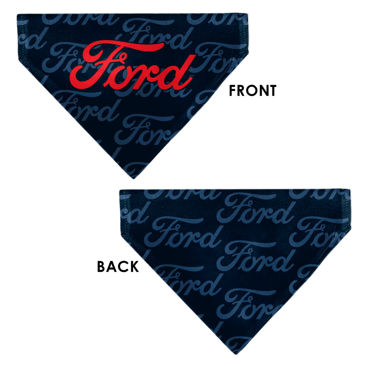 Pet Bandana - FORD Script Stacked Blues/Red Pet Bandanas Ford