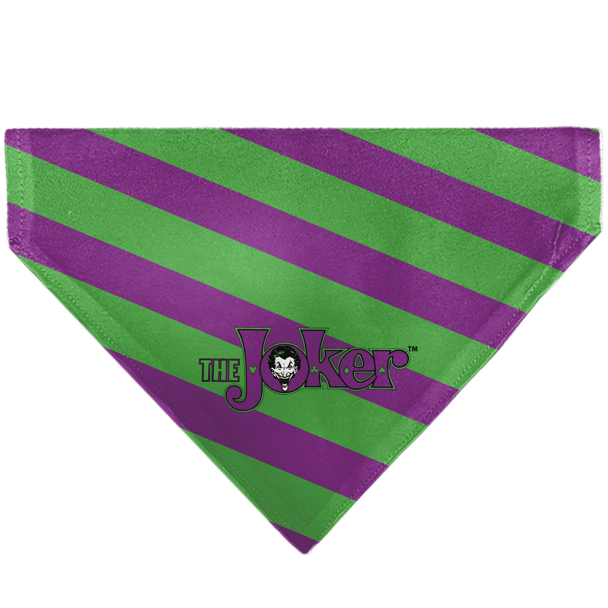 Pet Bandana - THE JOKER Title Logo and Stripe Green/Purple Pet Bandanas DC Comics