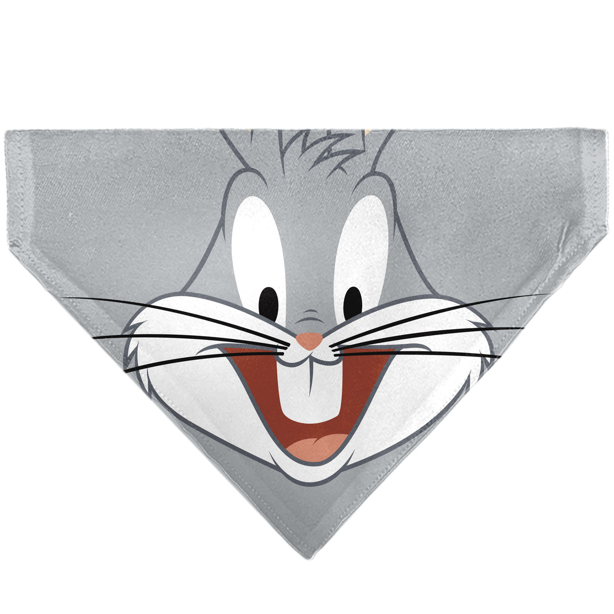 Pet Bandana - LOONEY TUNES Bugs Bunny Face Close-Up Gray Pet Bandanas Looney Tunes