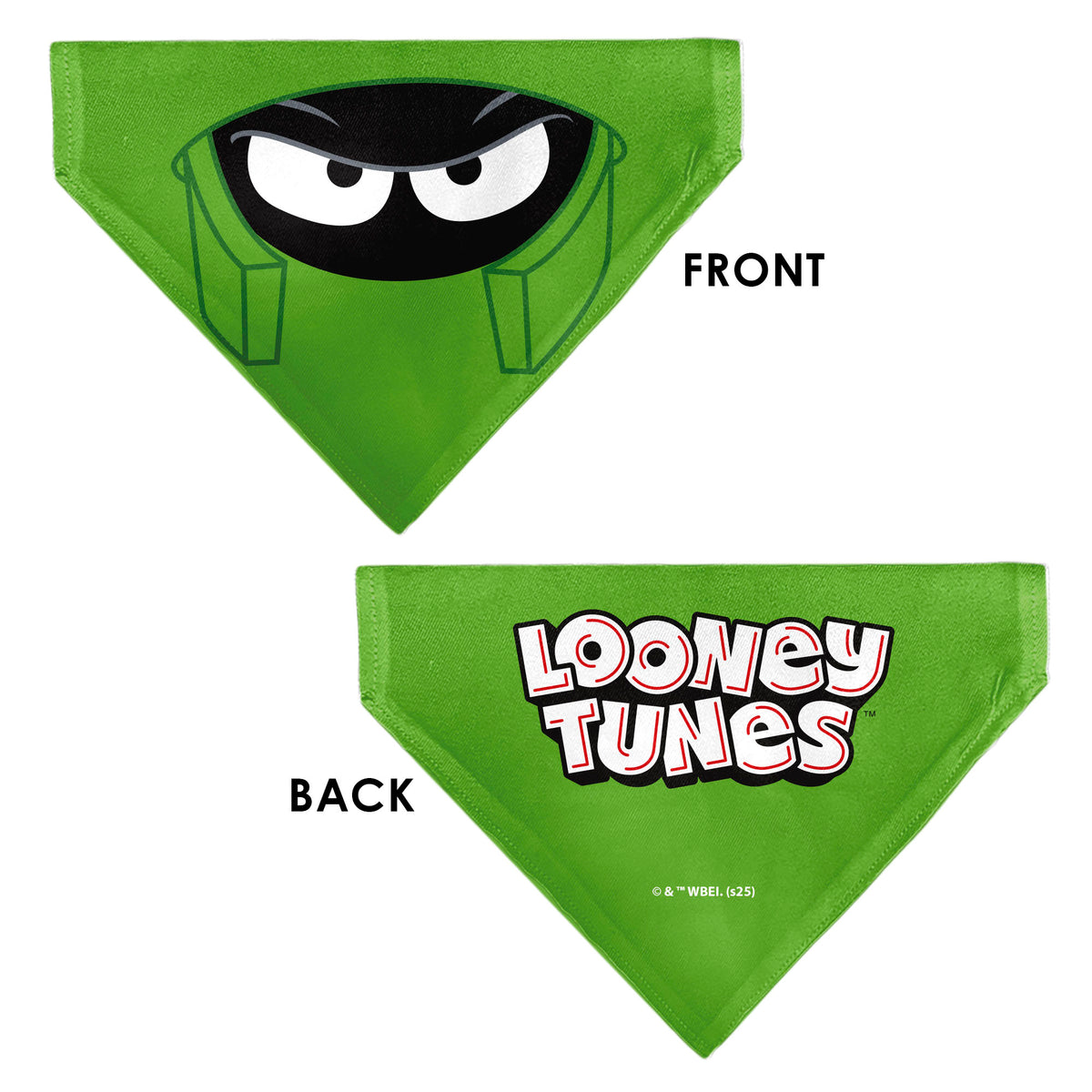 Pet Bandana - LOONEY TUNES Marvin the Martian Face Close-Up Green Pet Bandanas Looney Tunes