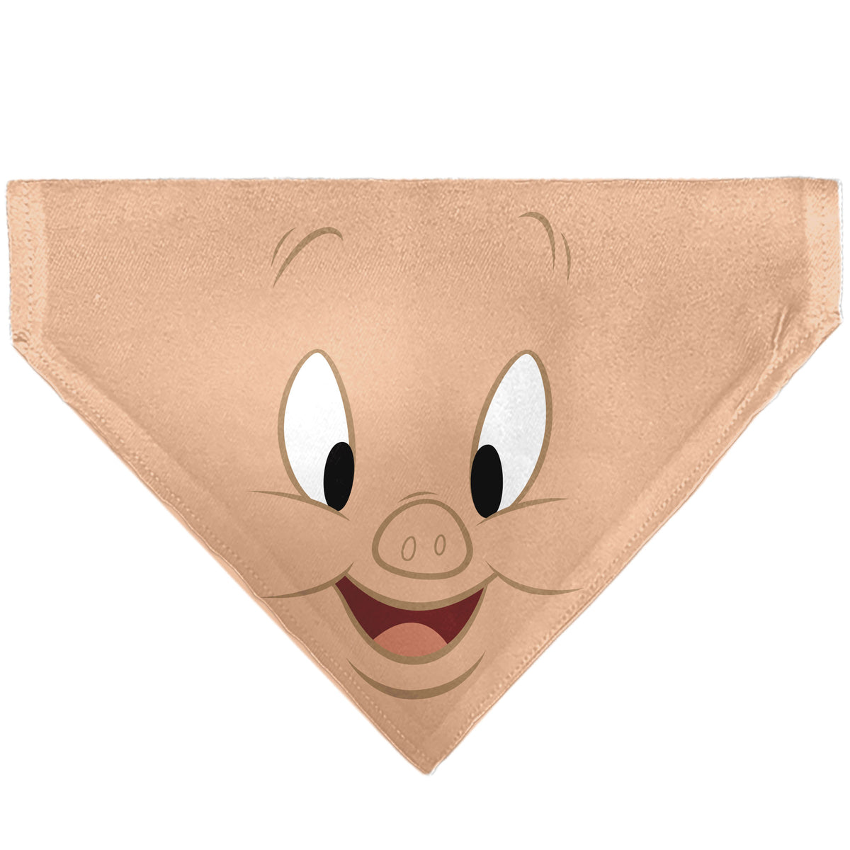 Pet Bandana - LOONEY TUNES Porky Pig Face Close-Up Peach Pet Bandanas Looney Tunes