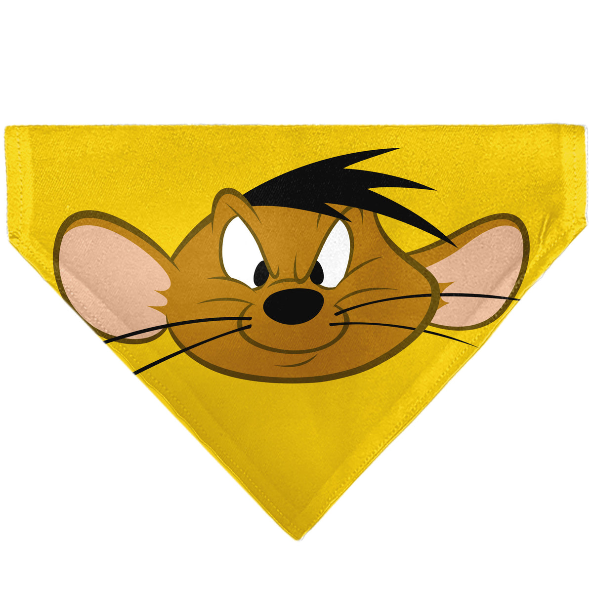 Pet Bandana - LOONEY TUNES Speedy Gonzales Face Close-Up Yellow Pet Bandanas Looney Tunes