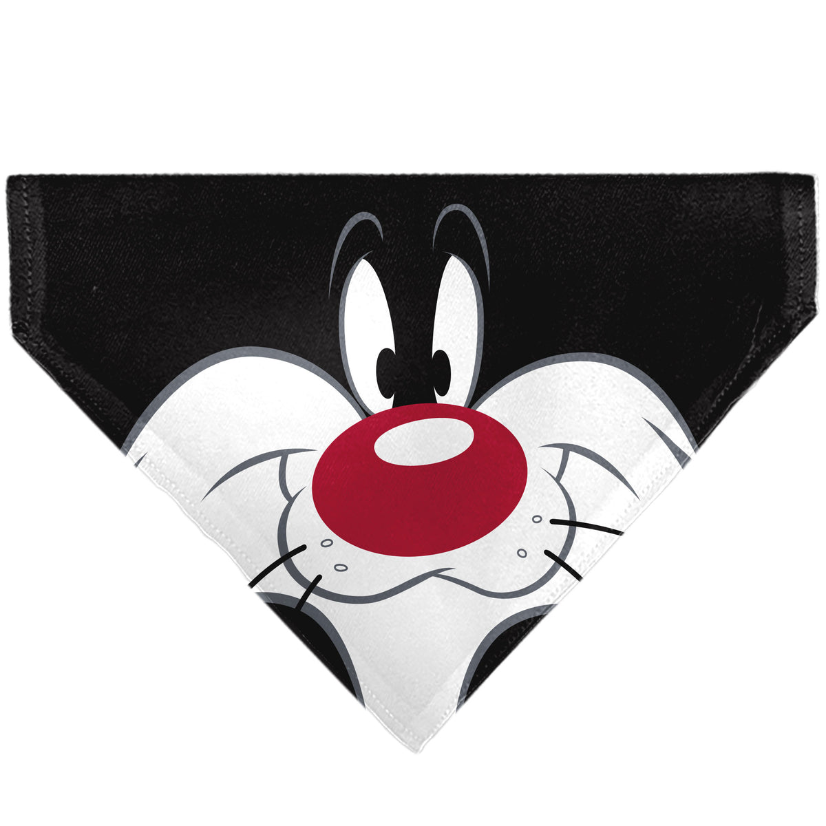 Pet Bandana - LOONEY TUNES Sylvester the Cat Face Close-Up Black Pet Bandanas Looney Tunes