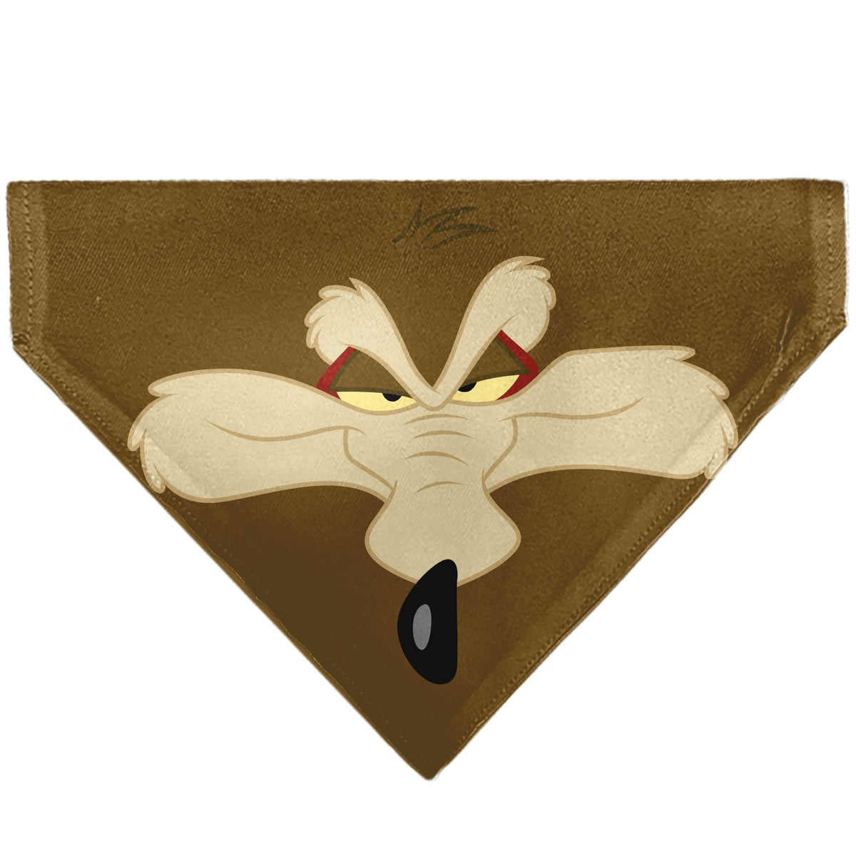 Pet Bandana - LOONEY TUNES Wile E. Coyote Face Close-Up Brown Pet Bandanas Looney Tunes