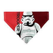 Pet Bandana - Star Wars TROOPER Text and Stormtrooper Pop Art Pose Reds/Black Pet Bandanas Star Wars
