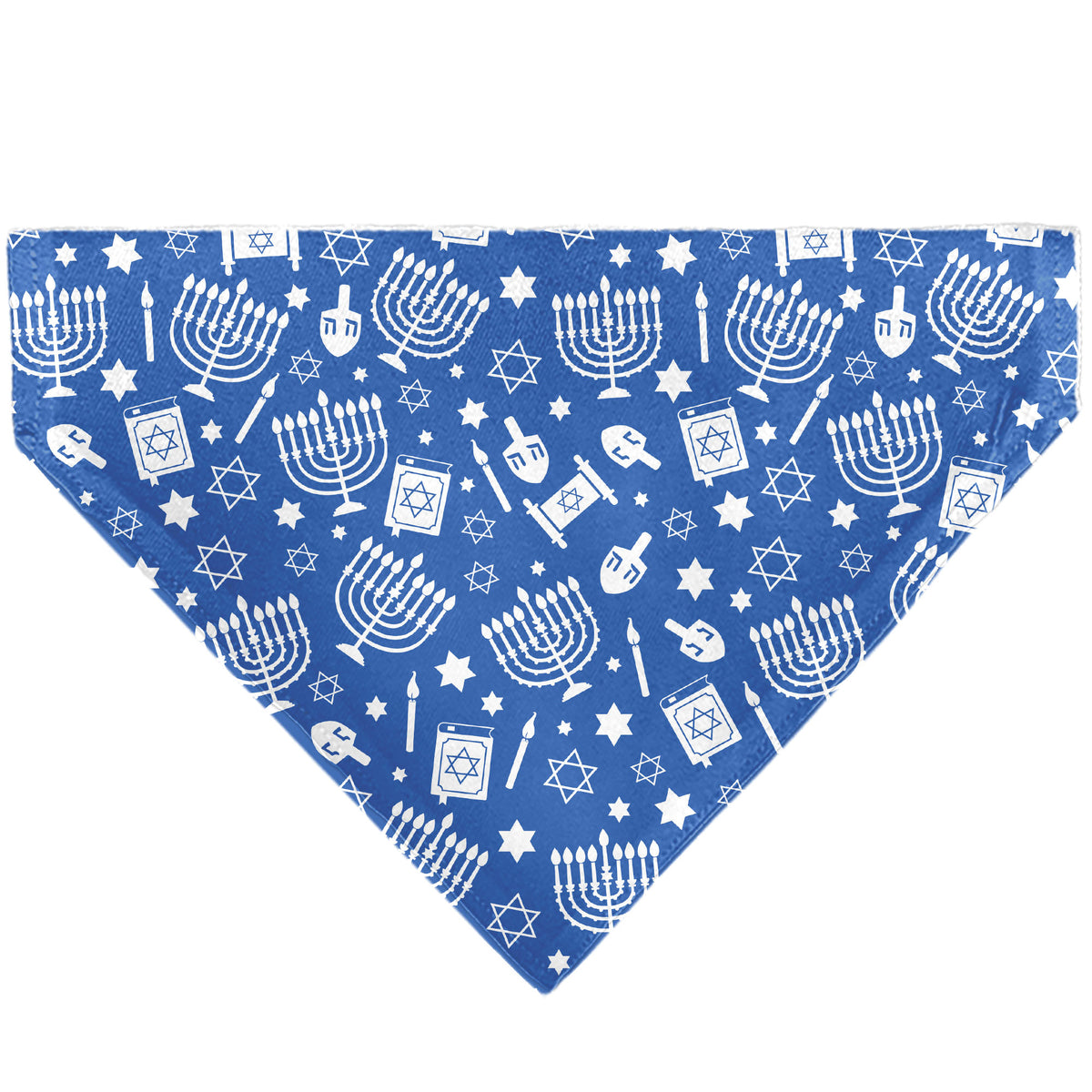 Pet Bandana - Hanukkah Holiday Symbols Blue/White Pet Bandanas Buckle-Down