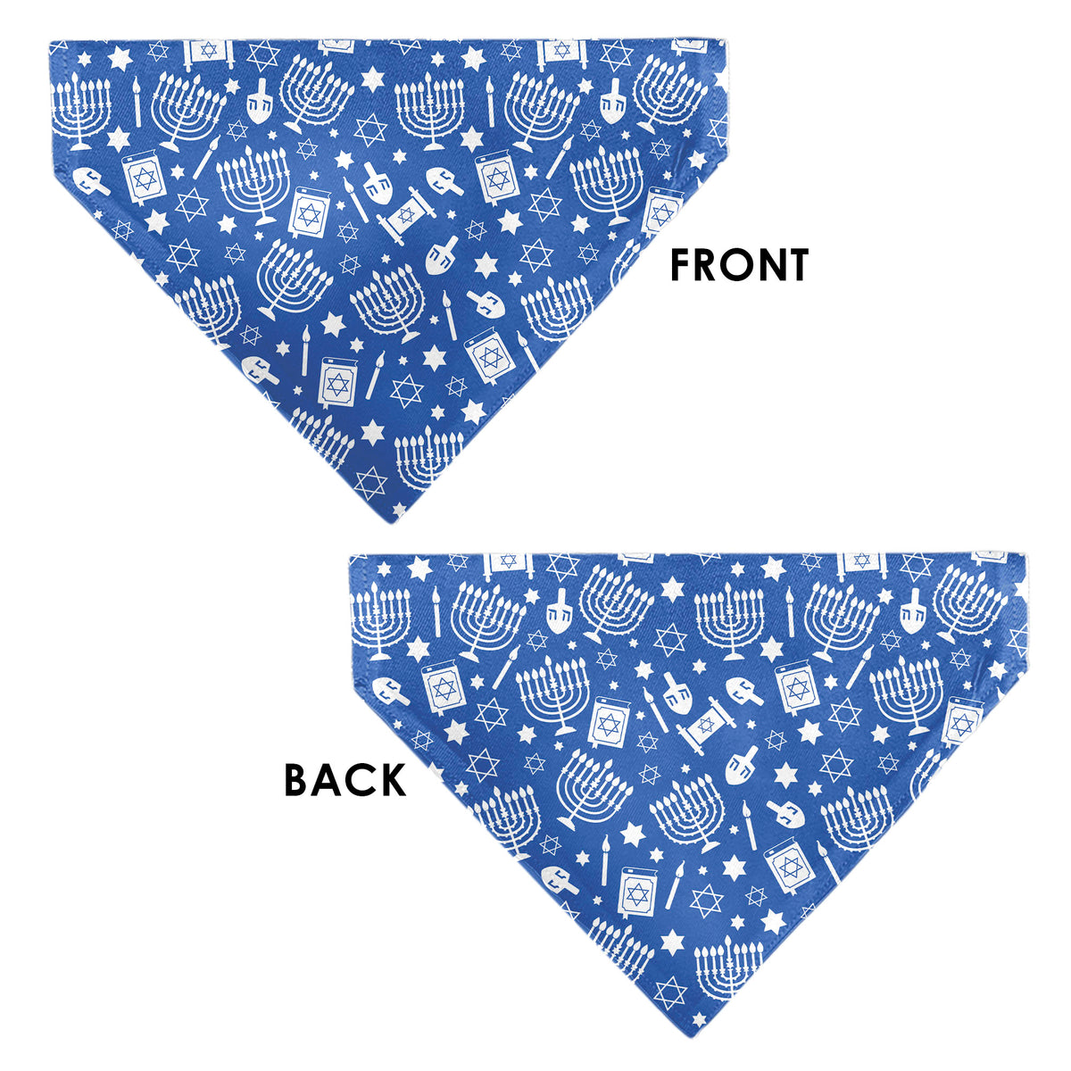 Pet Bandana - Hanukkah Holiday Symbols Blue/White Pet Bandanas Buckle-Down