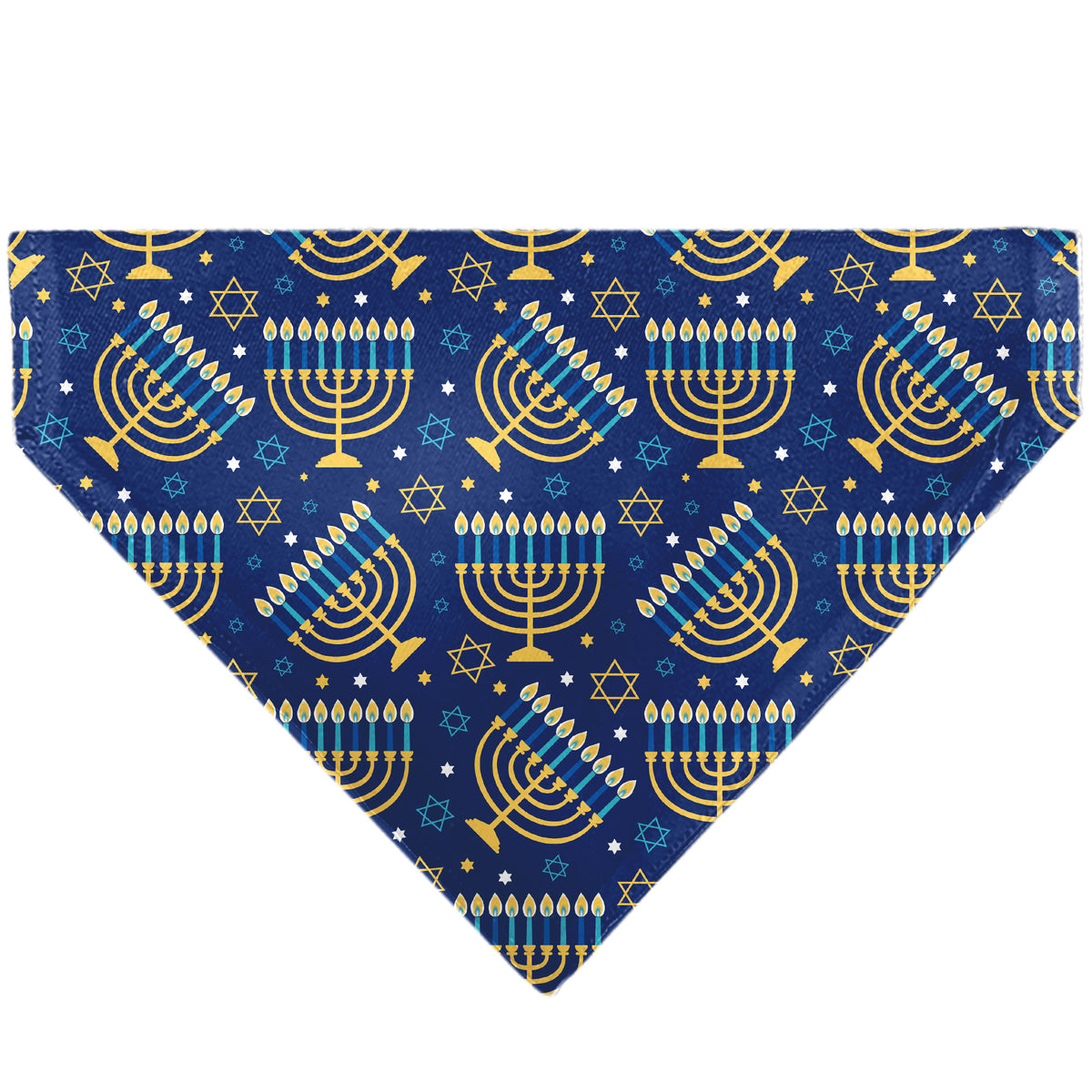 Pet Bandana - Hanukkah Holiday Menorah Blues/Yellows Pet Bandanas Buckle-Down