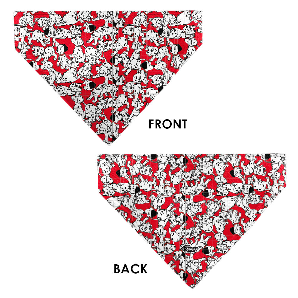 Pet Bandana - 101 Dalmatians Puppies Scattered Red Pet Bandanas Disney