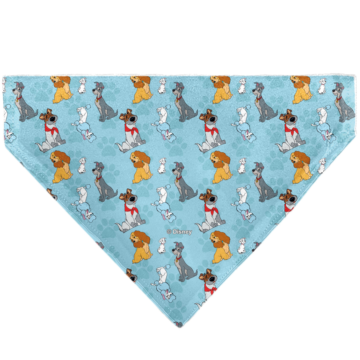 Pet Bandana - Disney Dogs 5-Dog Group Collage/Paws Blues Pet Bandanas Disney