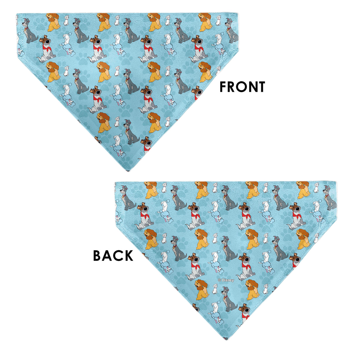 Pet Bandana - Disney Dogs 5-Dog Group Collage/Paws Blues Pet Bandanas Disney